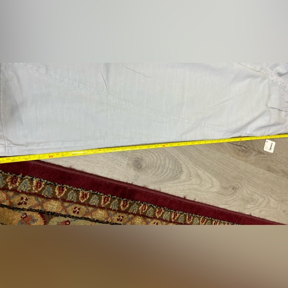 Free People Equinox Wide Leg Denim Trouser NWT Size 4 Pale Blue Gray button fly - Picture 12 of 12